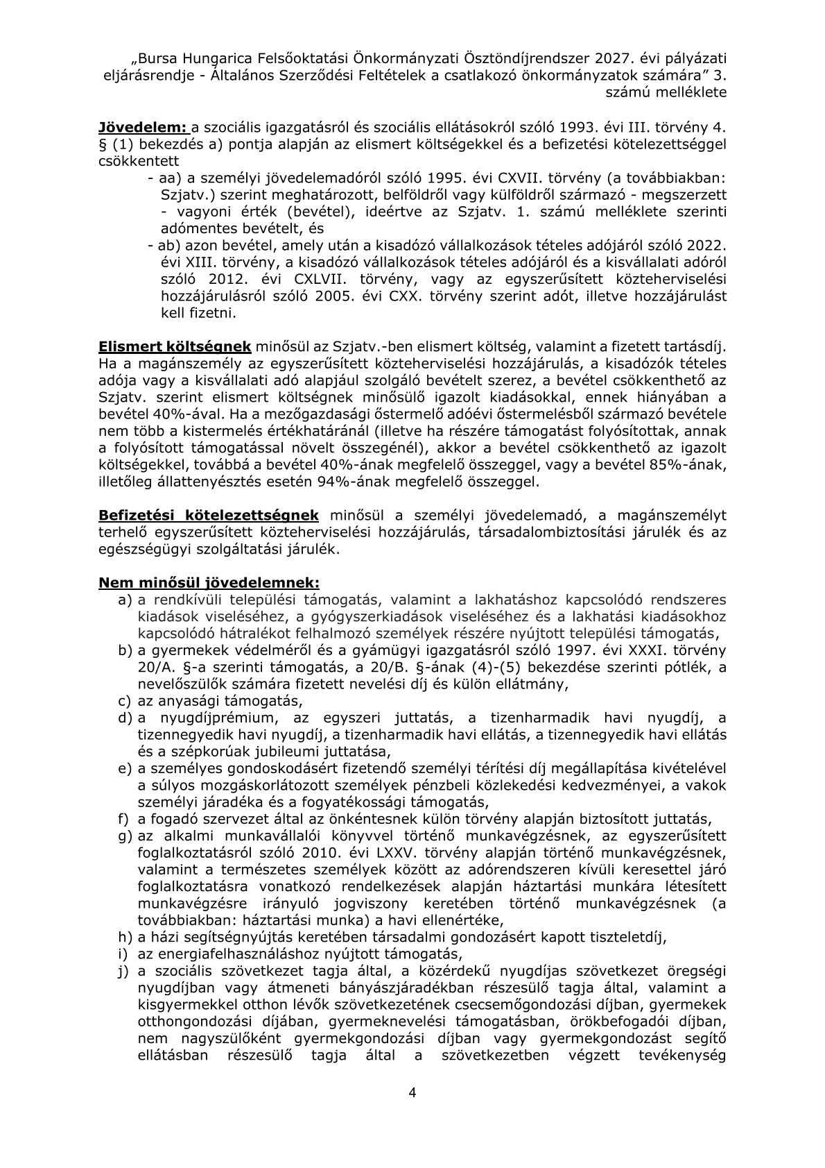 A tipusu palyazati kiiras 4