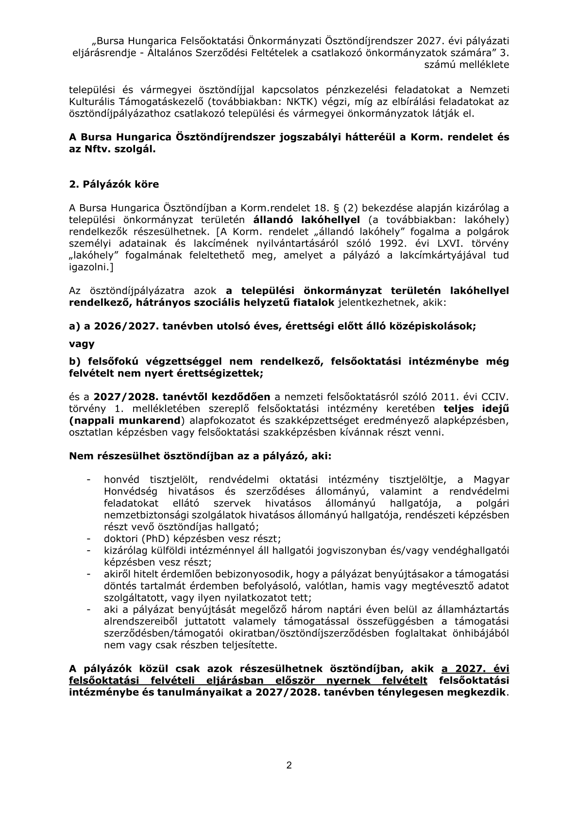B tipusu palyazati kiiras 2