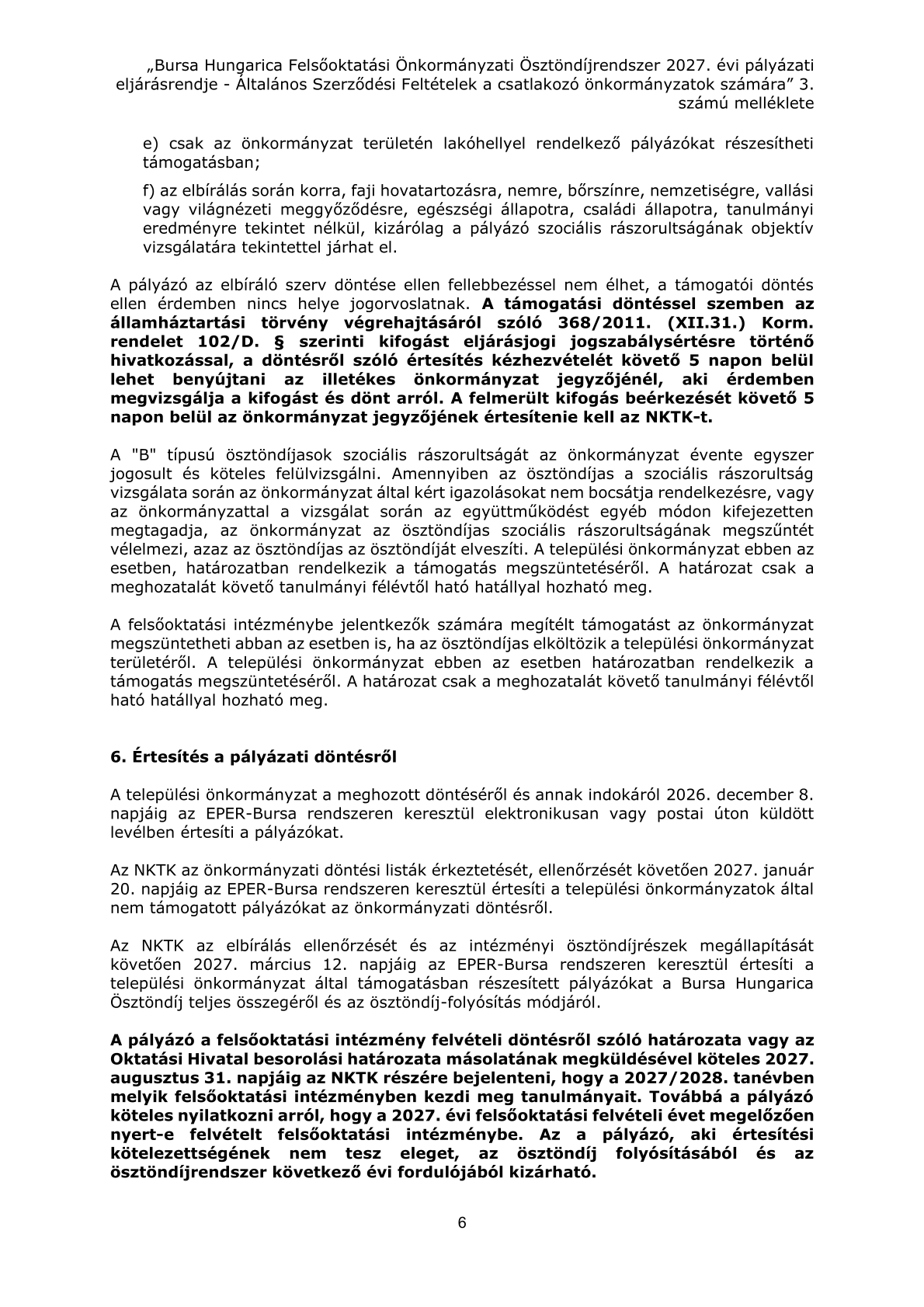 B tipusu palyazati kiiras 6